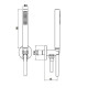 Набор для душа Gattoni Programma Doccia лейка 1 режим шланг 150 см никель KTC01/PDNS