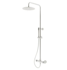 Душевая стойка с термостатическим смесителем Plumberia Selection IXO верхний душ 25 см белый матовый XO6302BO