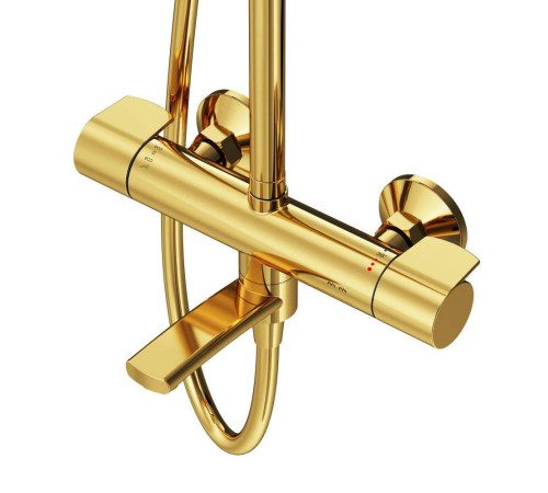 Душевая система AM.PM X-Joy с термостатом золото F0785A599
