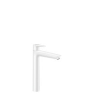 Смеситель для раковины Hansgrohe Talis E 240 однорычажный со сливным гарнитуром матовый белый 71716700