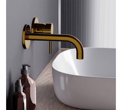 Смеситель для раковины Damixa Scandinavian Pure встраиваемый золото 360260600