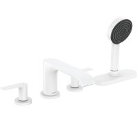 Смеситель на борт ванны hansgrohe Vivenis на 4 отверстия sBox внешняя часть белый матовый 75444700