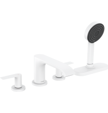 Смеситель на борт ванны hansgrohe Vivenis на 4 отверстия sBox внешняя часть белый матовый 75444700