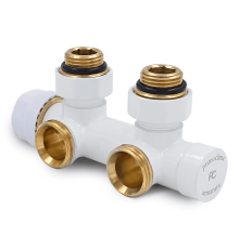 Узел нижнего подключения Primoclima Thermolink термостатический угловой правый 1/2 x 3/4 Белый PCS3412SW