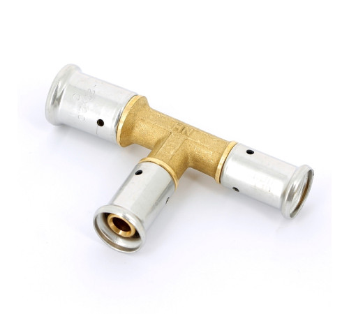 Тройник переходный HENCO 11P латунь пресс уменьшенный с двух сторон 26x20x20 11P-262020