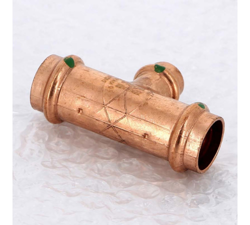 Тройник пресс медный Viega Profipress 22x15x22 мм 292027