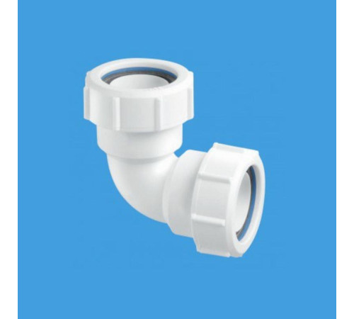 Отвод компрессионный McAlpine 90° 40х40 мм гайка-гайка 40A-WH