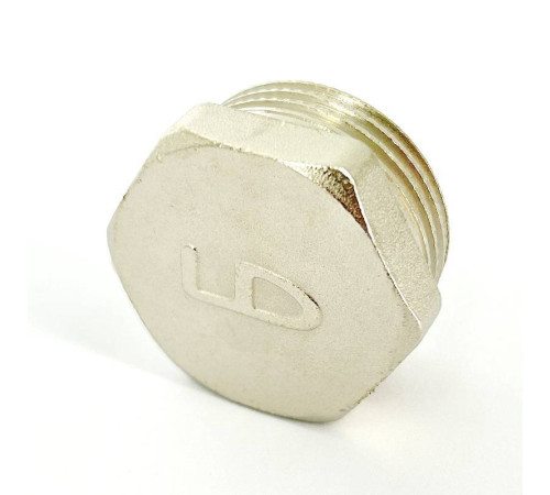 Заглушка латунная LD Pride 1 НР никелированная 67.505.25