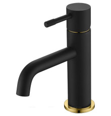 Смеситель для раковины Boheme Uno черный/золото 461-BG