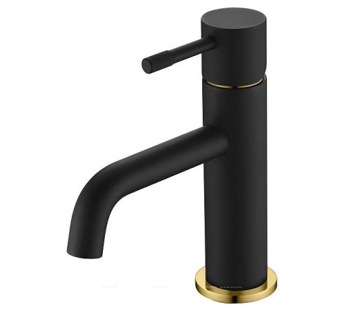 Смеситель для раковины Boheme Uno черный/золото 461-BG