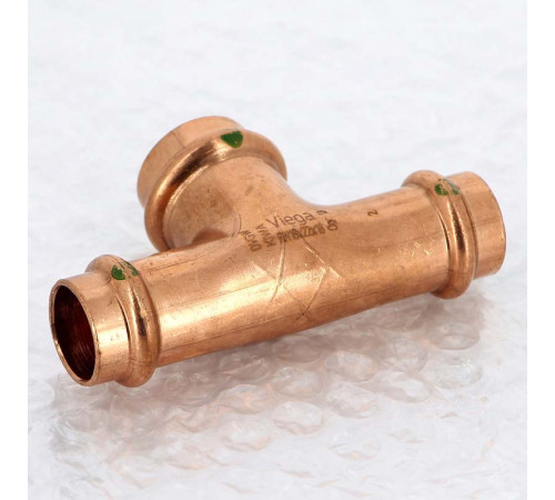 Тройник пресс медный Viega Profipress 18x22x18 мм 322694