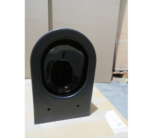 Уценка. Унитаз подвесной безободковый GSI Pura Swirlflush 550х360 мм черный матовый 881526_УЦ/8