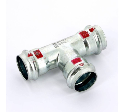 Тройник пресс Viega Prestabo оцинкованная сталь 28 мм 558642