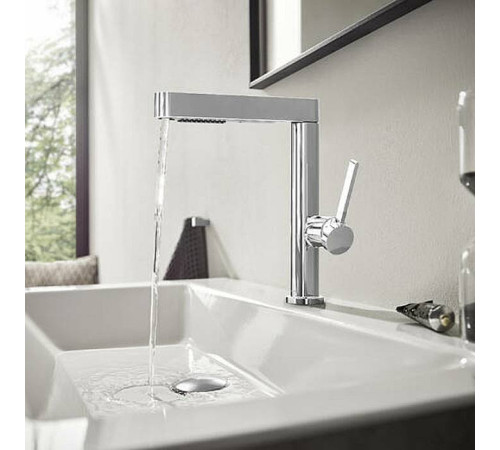Смеситель для раковины Hansgrohe Finoris на 1 отверстие с донным клапаном Push-Open хром 76063000