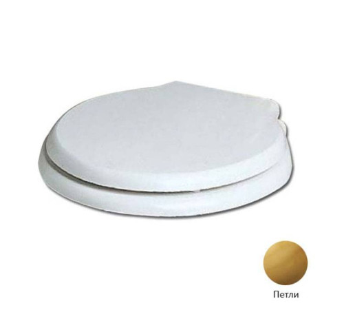 Сиденье для унитаза Azzurra Jubilaeum микролифт белый/золото 1800/F bi/oro
