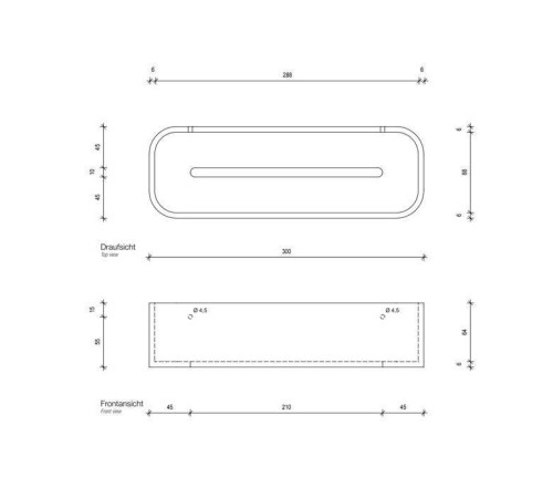 Полочка для душа Decor Walther Black Stone DCT30 30x10 см черный матовый/хром 0973864