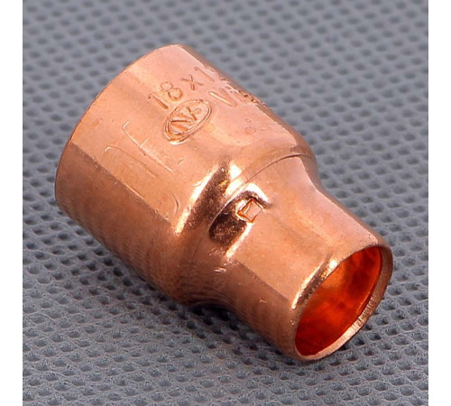 Муфта редукционная медная Viega 18х12 мм пайка 106874