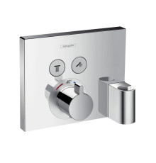 Термостат hansgrohe ShowerSelect для 2 потребителей со встроенным шланговым подсоединением и держателем 15765000