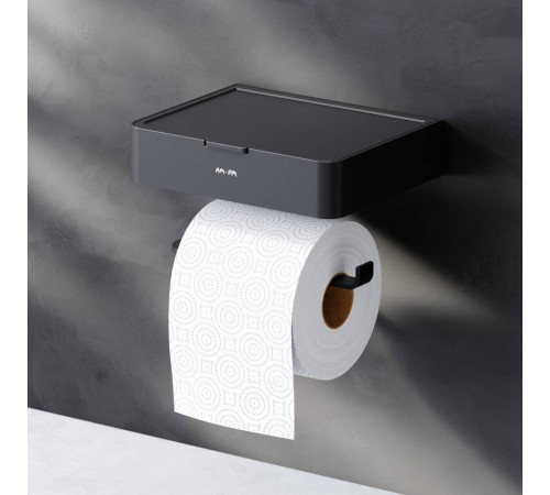 Держатель для туалетной бумаги с отделением AM.PM Inspire V2.0 черный матовый A50A341522