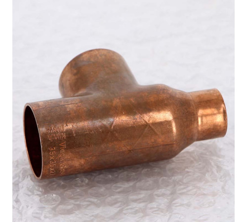 Тройник медный Viega под пайку 35х35х22 мм 121235