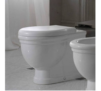 Унитаз напольный пристенный Globo Paestum 57х38 см универсальный слив белый PA025.BI