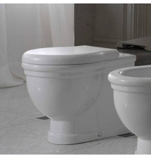 Унитаз напольный пристенный Globo Paestum 57х38 см универсальный слив белый PA025.BI