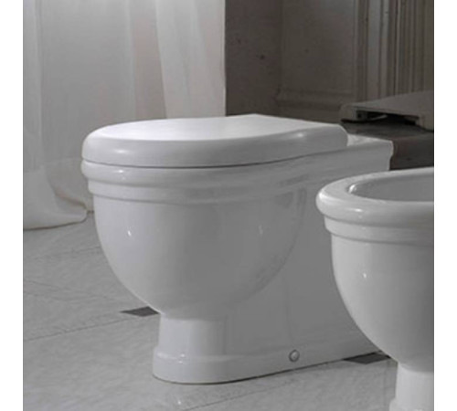 Унитаз напольный пристенный Globo Paestum 57х38 см универсальный слив белый PA025.BI