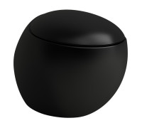 Унитаз подвесной Laufen Alessi One 58.5х39 см безободковый черный матовый 8.2097.1.716.000.1