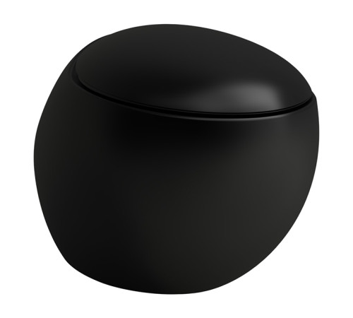 Унитаз подвесной Laufen Alessi One 58.5х39 см безободковый черный матовый 8.2097.1.716.000.1