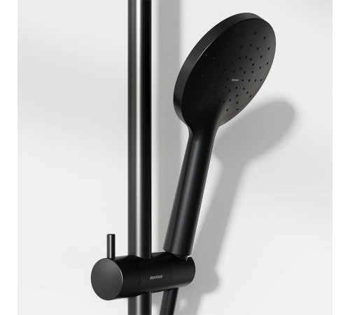 Душевая система с термостатическим смесителем-полкой AM.PM Jupiter черный матовый 977750300