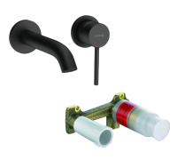 Смеситель для раковины Kludi BOZZ SET встраиваемый черный матовый 382443976S