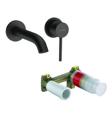 Смеситель для раковины Kludi BOZZ SET встраиваемый черный матовый 382443976S