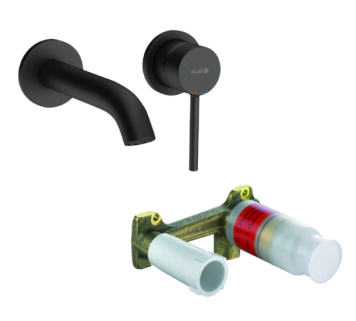 Смеситель для раковины Kludi BOZZ SET встраиваемый черный матовый 382443976S