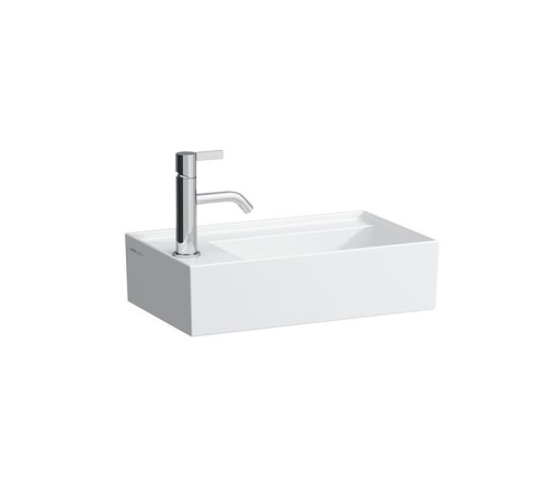 Раковина Laufen Kartell 46х28х12 см 1 отверстие без перелива полочка слева белая 8.1533.5.000.111.1