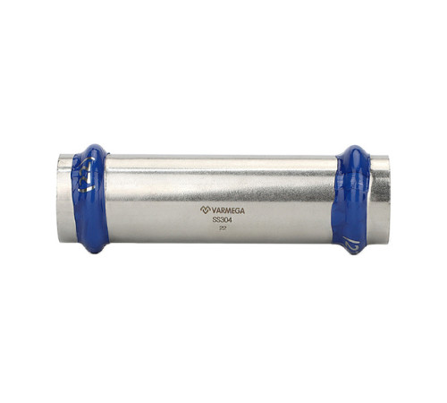 Муфта двухраструбная надвижная Varmega Inox Press 22x22 мм VM703002222