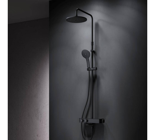 Душевая система AM.PM Inspire V2.0 с термостатом черный матовый F0750A522