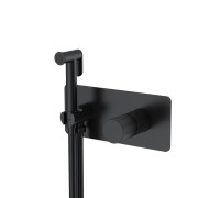 Гигиенический душ со смесителем Boheme Stick Linea встраиваемый черный 127-BB.3