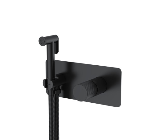 Гигиенический душ со смесителем Boheme Stick Linea встраиваемый черный 127-BB.3