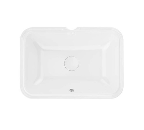 Раковина встраиваемая снизу Kerama Marazzi Plaza 54.5x38 см без отверстия белый глянцевый PLR.wbu.55