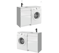 Тумба под умывальник напольная AQUATON Duet 535х492х882 мм белый DU01052N