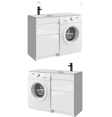 Тумба под умывальник напольная AQUATON Duet 535х492х882 мм белый DU01052N