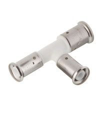 Тройник пресс переходный HENCO PVDF белый 26x16x16 мм 11PKW-261616