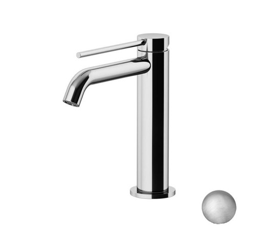 Смеситель для раковины Gattoni Circle Two высокий 177 мм с донным клапаном Nickel Spazzolato 9144/91NS