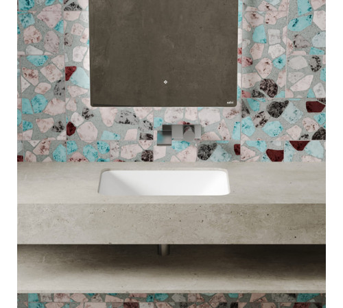 Раковина встраиваемая снизу Salini Marea 06 55х40х13.4 см S-Sense белый глянцевый 1802106G