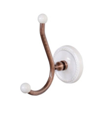 Крючок для полотенец Devon&Devon Dorothy подвесной состаренная медь/белый DOR413RAME