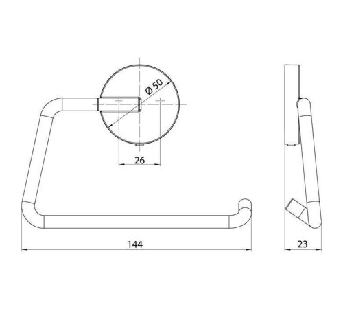 Держатель туалетной бумаги без крышки подвесной emco Round белый 4300 139 00