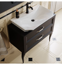 Тумба под умывальник напольная Aqwella LaDonna 850х855х460 мм черный LAD0108BLK