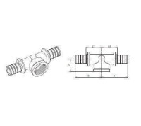 Тройник Rehau RAUTITAN LX 40-Rp 1-32 переходной с внутренней резьбой 11690741001