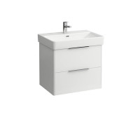 Тумба с раковиной подвесная Laufen Base 65x46.5 см 2 ящика белый глянцевый 8.1096.4.000.104.1/4.0229.2.110.261.1
