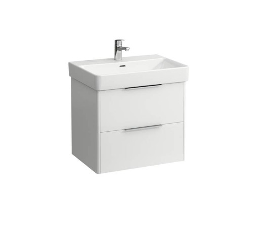 Тумба с раковиной подвесная Laufen Base 65x46.5 см 2 ящика белый глянцевый 8.1096.4.000.104.1/4.0229.2.110.261.1